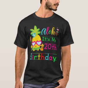 T-shirt Aloha C'est mon 20e Anniversaire Lunettes de solei