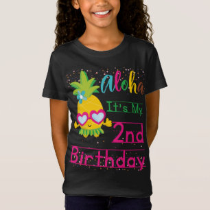 T-Shirt Aloha C'est mon 2e anniversaire Hawaii Lunettes de