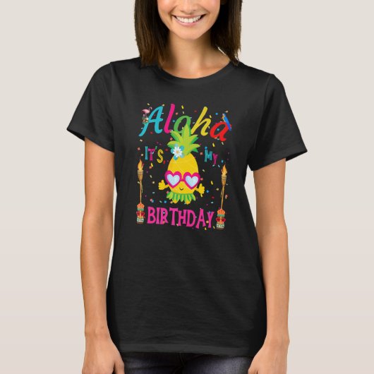 T-shirt Aloha C'est mon anniversaire Hawaii Girl Women's P (Devant)