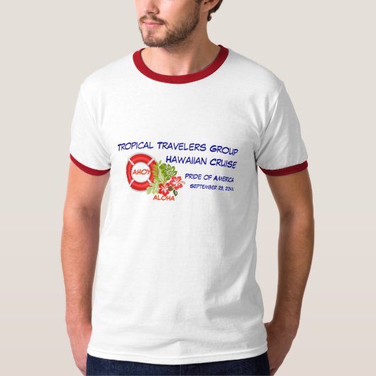 T-shirt Aloha chemise faite sur commande de croisière de (Devant)