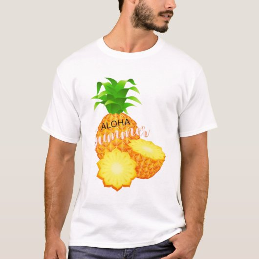 T-shirt Aloha Été Ananas_ Îles Hawaiiennes (Devant)