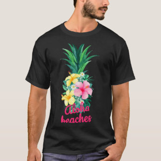 T-shirt Aloha fleurs d'ananas aloha hawaii vintage