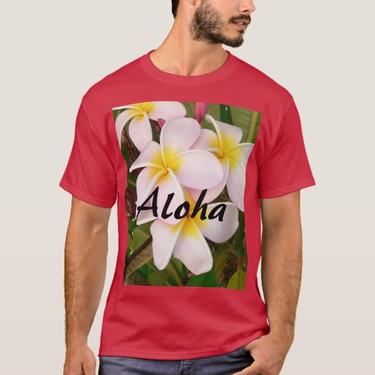 T-shirt Aloha Frangipani Hawaii Blossoms Plumerias (Devant)