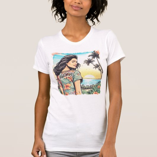 T-shirt Aloha Girl (Devant)