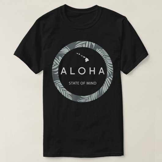 T-shirt Aloha Hawaï Palmier  Ressentez l'Aloha Esprit Hawa (Design devant)