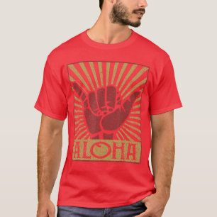 T-shirt Aloha hawaïen Hawaii Vintage en détresse Shaka Sig