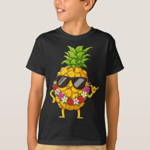 T-shirt Aloha Hawaïen Mignon Ne Shaka Hibiscus Enfants Fil