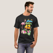 T-shirt Aloha Hawaii 42e anniversaire 42 ans Flamant rose  (Devant entier)