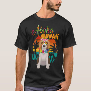 T-shirt Aloha Hawaii Beagles Chien  Lunettes de soleil été