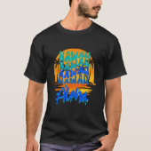 T-shirt Aloha Hawaii Design rétro avec Arrière - plan couc (Devant)