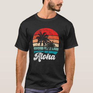 T-shirt Aloha Hawaii Hawaii île Hawaii Palm Tree Beach Ret