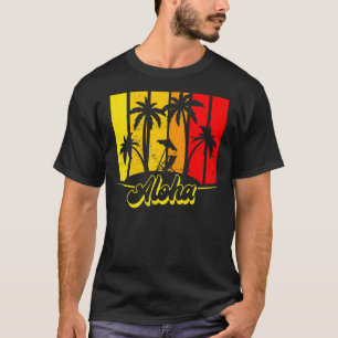 T-shirt Aloha Hawaii Hawaii île Palm Trees Plage Va
