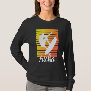 T-shirt Aloha Hawaii Hawaiian Island Palm Beach Surf board