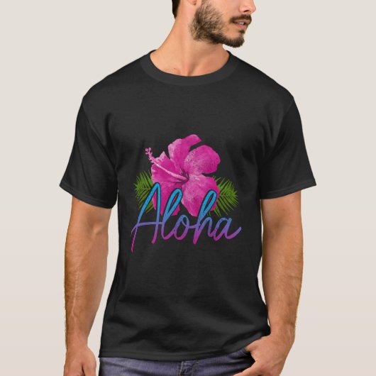 T-shirt Aloha Hawaii Îles Hawaii Surf Hibiscus Fleur (Devant)