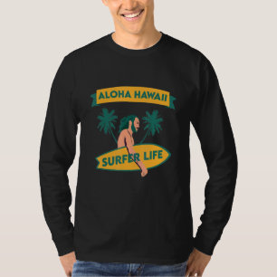 T-shirt Aloha Hawaii Island Palm Beach Surf de surf