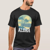 T-shirt Aloha Hawaii Palm Tree Surf Hawaïen Pour Hommes Fe (Devant)