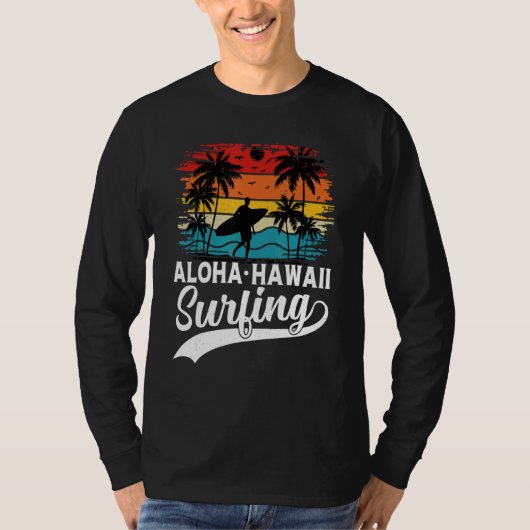 T-shirt Aloha Hawaii Surfing Summer Vacation Beach Wave Su (Devant)