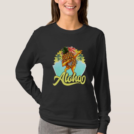 T-shirt Aloha Hawaii Vacances ananas (Devant)
