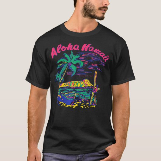 T-shirt Aloha Hawaii - Vibes De Plage D'Été Pour Hommes Fe (Devant)