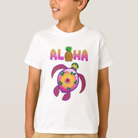 T-shirt Aloha Hawaiian Honu Turtle (Devant)
