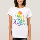 T-shirt Aloha Hawaiian Rainbow (Devant)