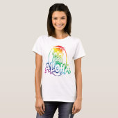 T-shirt Aloha Hawaiian Rainbow (Devant entier)