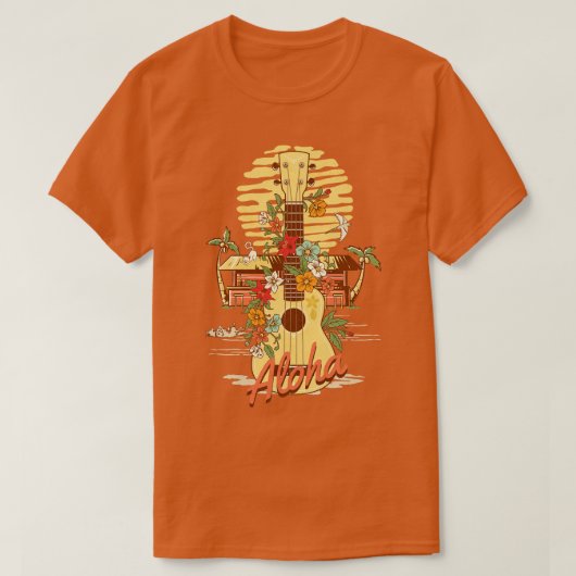 T-shirt Aloha Hawaiian Tropical Hut Tiki Bar (Design devant)