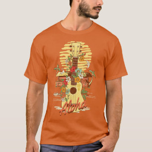 T-shirt Aloha Hawaiian Tropical Hut Tiki Bar
