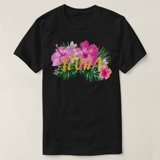 T-shirt Aloha Hibiscus Fleurs (Design devant)