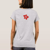 T-shirt "Aloha Honeys" Dames Ringer en blanc/Rouge (Dos)