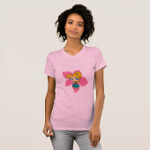 T-shirt "Aloha Honeys" Dames tee en rose (Devant entier)