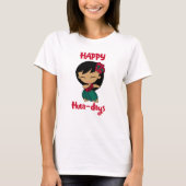 T-shirt Aloha Honeys Noël Holiday Hula Girl (Devant)