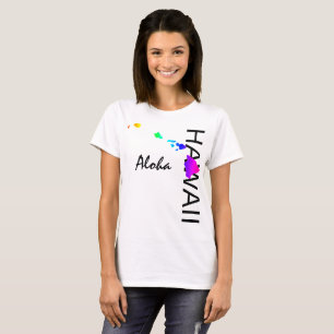 T-SHIRT ALOHA - ÎLES HAWAII NEON RAINBOW