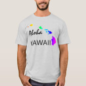 T-SHIRT ALOHA - ÎLES HAWAII NEON RAINBOW (Devant)