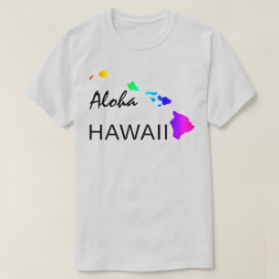 T-SHIRT ALOHA - ÎLES HAWAII NEON RAINBOW