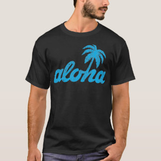 T-shirt Aloha Palm Tree Hawaii Style Vintage