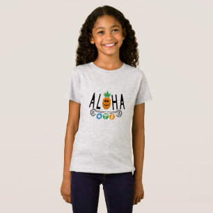 T-Shirt Aloha Pineapple Design - Girls Jersey T-Shir