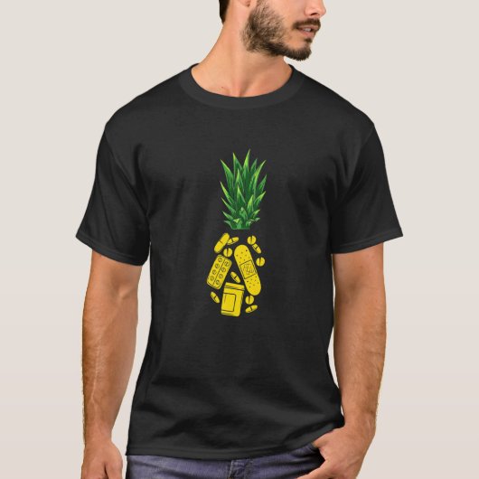 T-shirt Aloha Pineapple Pharmacist Stuff (Devant)
