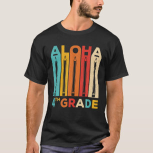 T-shirt Aloha Quatrième Année - Premier Jour De L'École Ha