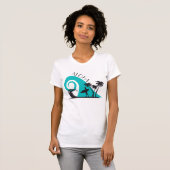 T-shirt Aloha Surf et palmiers Moderne (Devant entier)