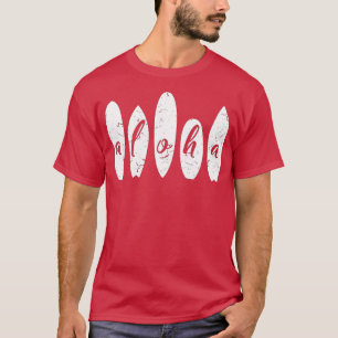 T-shirt Aloha Surfing Beach Summer Vacation, surfboard Haw