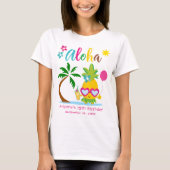 T-shirt Aloha Tropical Anniversaire Luau (Devant)