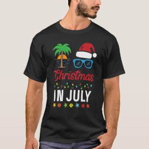 T-shirt Aloha Tropical Noël Père Noël Noël En Juillet H