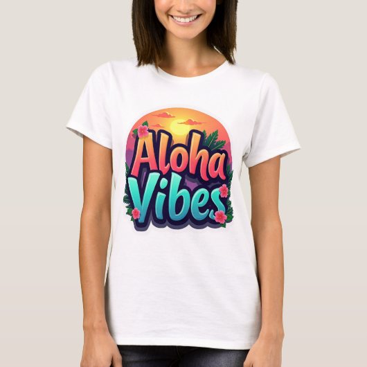 T-shirt Aloha Vibes (Devant)
