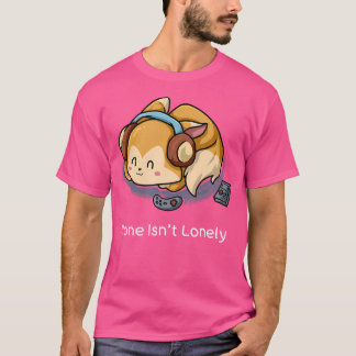 T-shirt Alone N'Est Pas Nerd Seul Introvert Fox Musique Ge