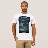 T-shirt Alone, Not Defeated | Motivational Wolf Art (Devant entier)
