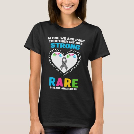 T-shirt Alone We Are Rare Together We Are Strong Rare Dise (Devant)