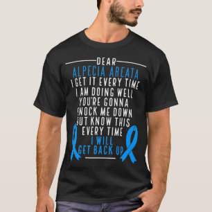 T-shirt Alopecia Areata Awareness Je reviendrai Cheveux