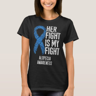 T-shirt Alopecia Areata Son Combat Est Mon Combat Alopecia
