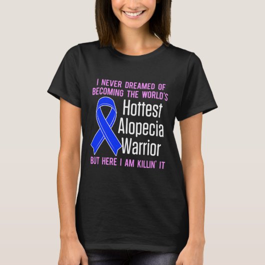 T-shirt Alopecia Aware Hair Loss Warrior Hottest Survi (Devant)